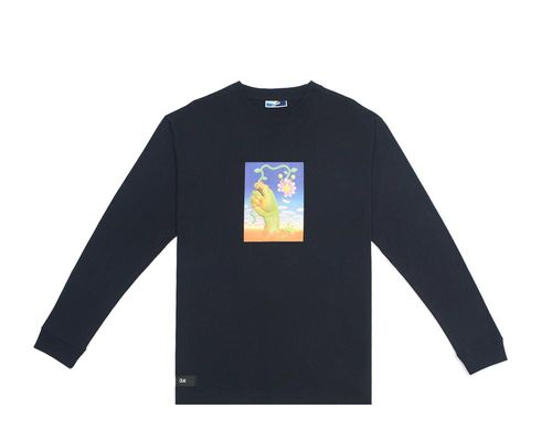 Camiseta Long Sleeve Örk Flower Preto
