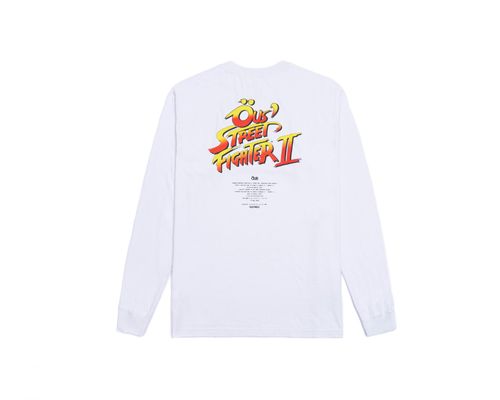 Camiseta Long Sleeve Dhalsim Branca Street Fighter II