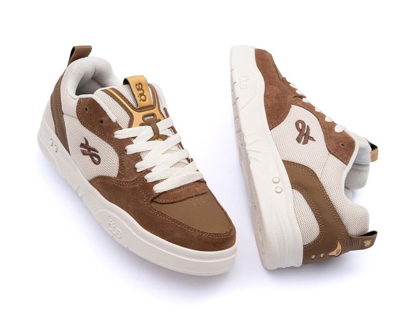 Tenis-Fluente-Marrom-Laranja-Chantilly-Essencial
