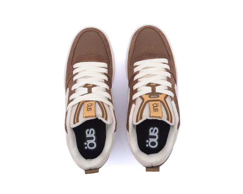 Tenis-Fluente-Marrom-Laranja-Chantilly-Essencial