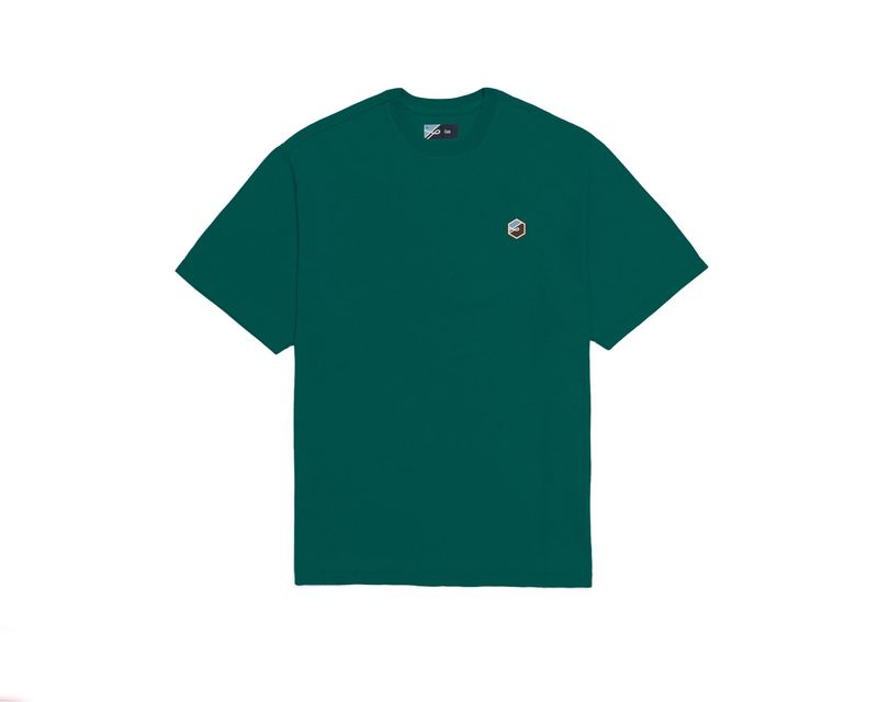Camiseta-Cubo-Minimal-Verde