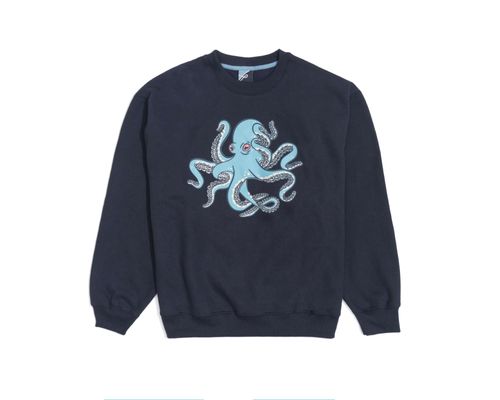 Moletom Crewneck Octopus Azul Marinho